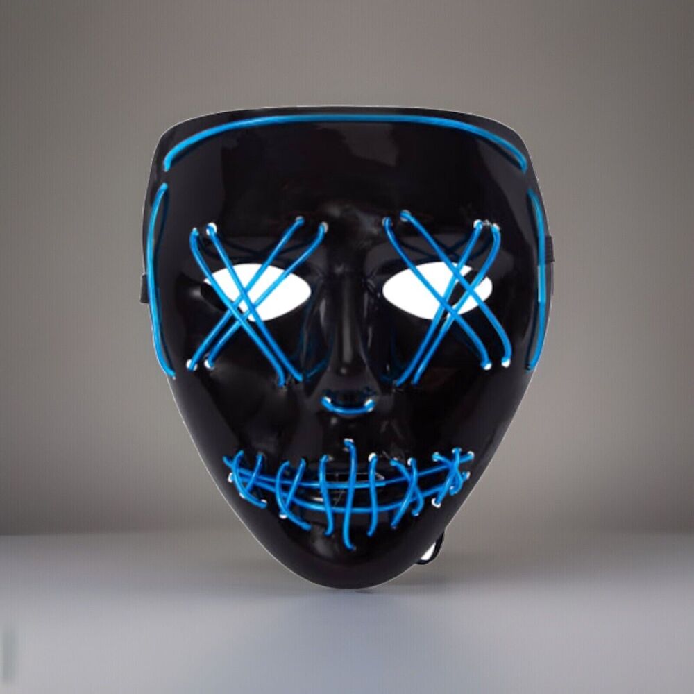 🔥Creepy LED Halloween Mask BLUE BNWT🔥